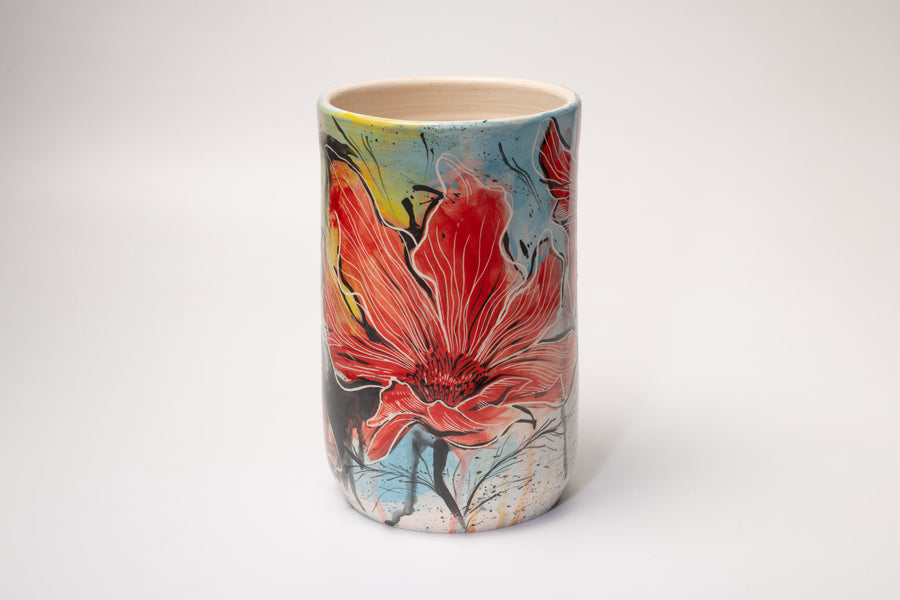 Red Flower Pot