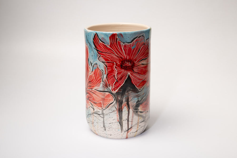 Red Flower Pot